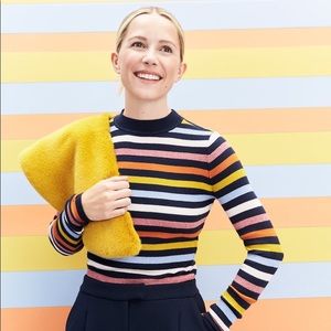 Halogen Atlantic Pacific Rainbow Stripe Sweater